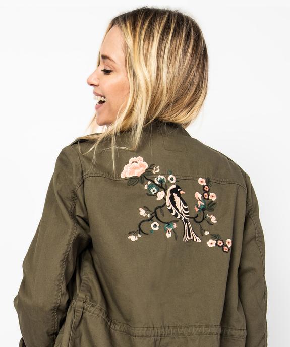 Veste femme en coton brodée dans le dos vue2 - GEMO(FEMME PAP) - GEMO