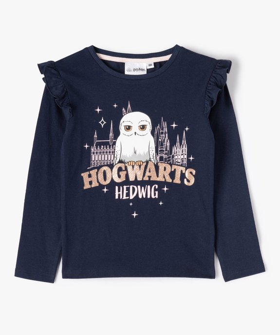 Tee-shirt fille à manches longues imprimé Hedwige - Harry Potter vue1 - HARRY POTTER - GEMO