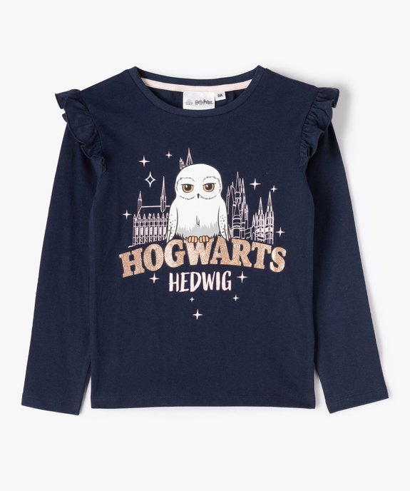 Tee-shirt fille à manches longues imprimé Hedwige - Harry Potter vue1 - HARRY POTTER - GEMO