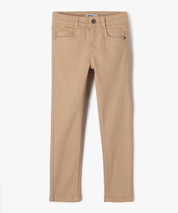 Pantalon chino slim 5 poches garçon vue1 - GEMO (ENFANT) - GEMO
