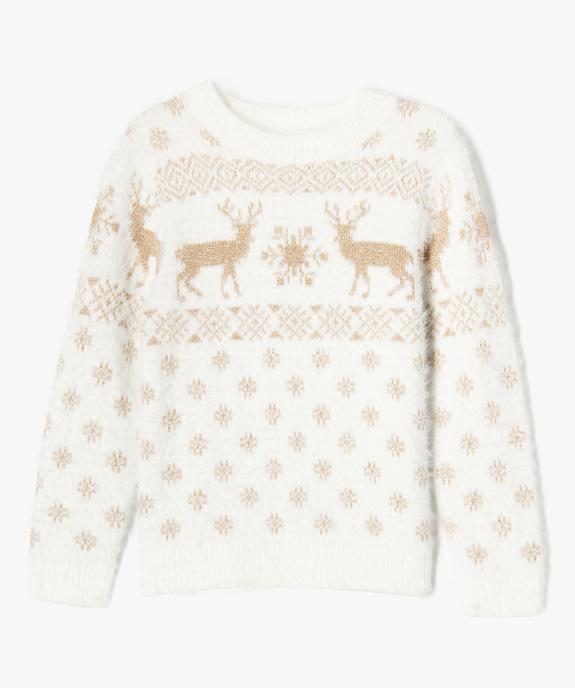 Pull de Noël avec motifs scintillants fille vue1 - GEMO (ENFANT) - GEMO