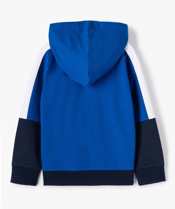 Sweat garçon zippé à capuche et poche kangourou - LuluCastagnette vue3 - LULUCASTAGNETTE - GEMO