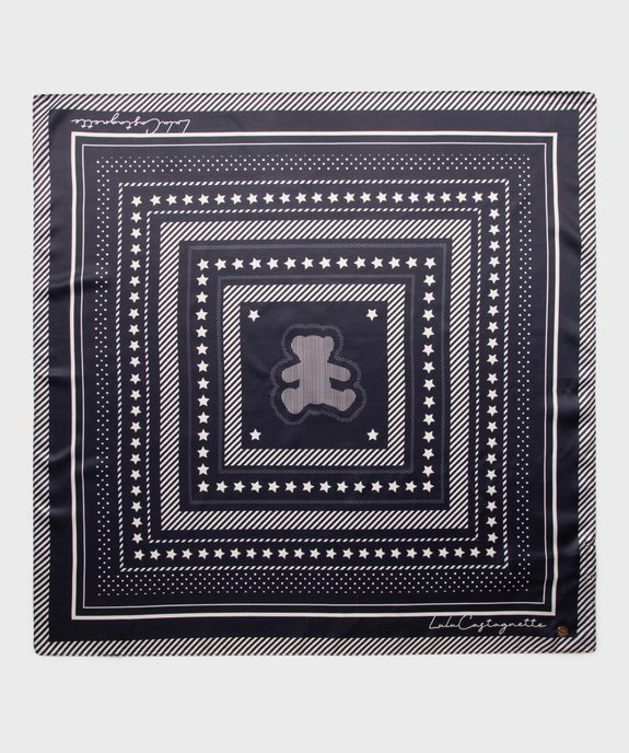 Foulard en satin à motifs étoiles femme - LuluCastagnette vue1 - LULU CASTAGNETT - GEMO