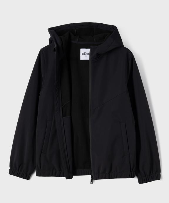 Blouson déperlant à capuche doublé polaire garçon vue2 - GEMO (JUNIOR) - GEMO
