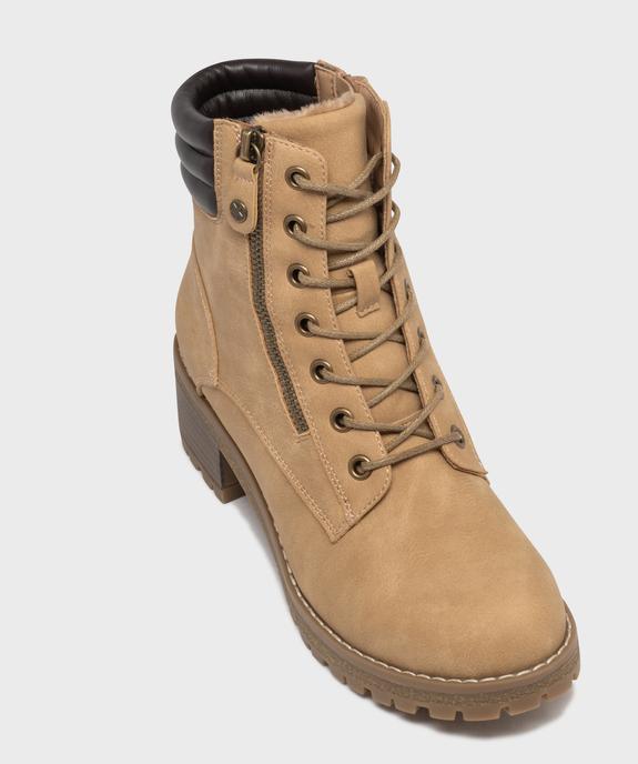 Boots casual à talon et semelle crantée femme vue5 - VALENTINA BALDA - GEMO