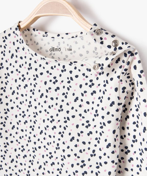 Ensemble 2 pièces robe + tee-shirt manches longues bébé fille vue5 - GEMO(BEBE DEBT) - GEMO