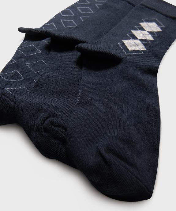 Chaussettes à motifs losanges homme (lot de 3) vue2 - GEMO(HOMWR HOM) - GEMO