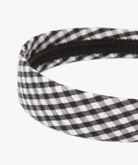 Serre-tête femme à motif vichy vue2 - GEMO (ACCESS) - GEMO