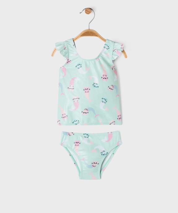 Maillot de bain 2 pièces à motifs chats bébé fille vue2 - GEMO(BEBE DEBT) - GEMO