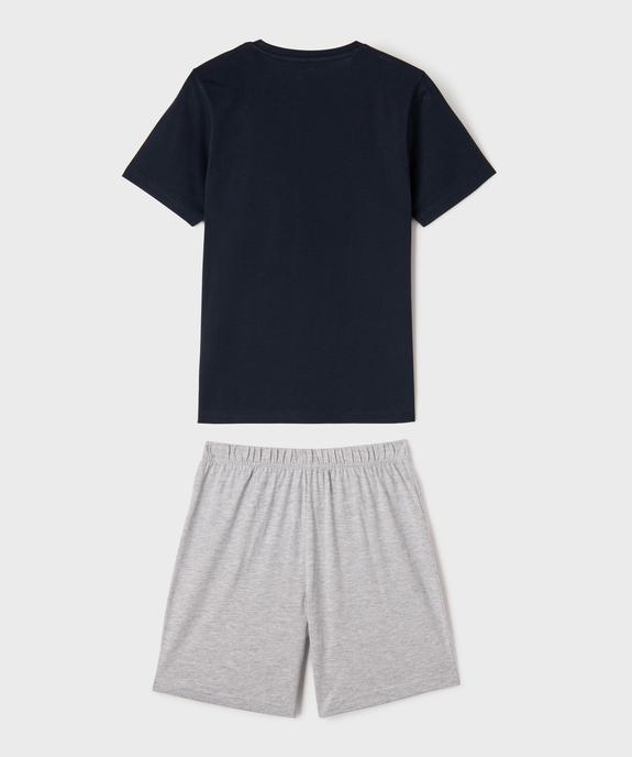 Pyjashort bicolore avec motif garçon vue3 - GEMO 4G GARCON - GEMO