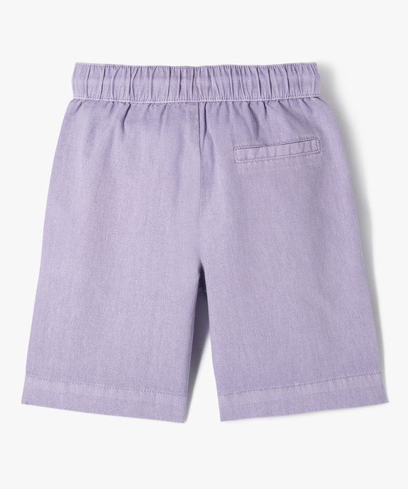 Bermuda en lin à taille élastiquée garçon vue4 - GEMO (ENFANT) - GEMO
