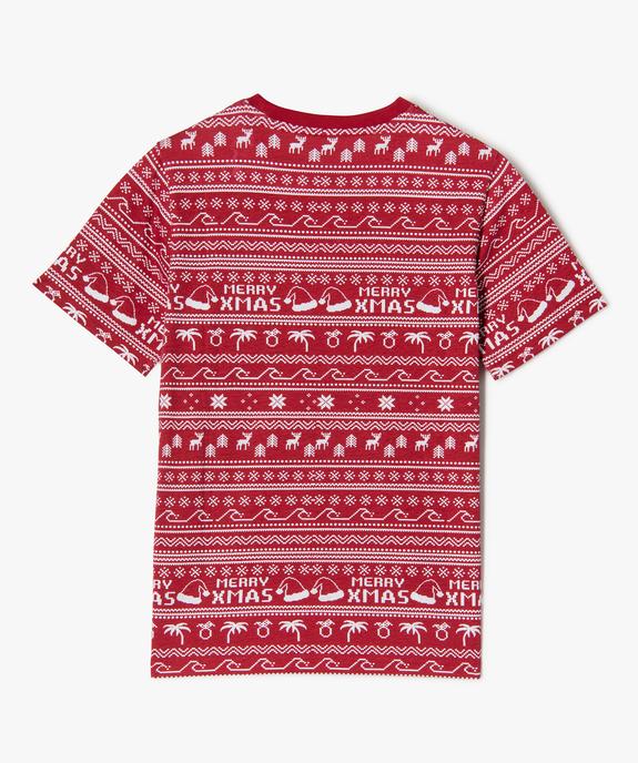 Tee-shirt à manches courtes avec motif Noël garçon vue3 - GEMO (JUNIOR) - GEMO