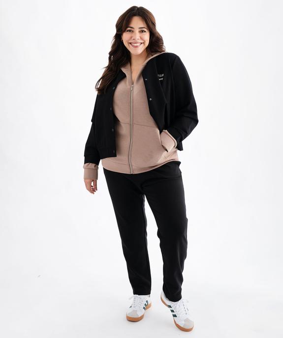 Blouson fermeture pression avec inscription brodée femme grande taille - GEMO (G TAILLE) Blouson fermeture pression avec inscription brodée femme grande taille vue4 - GEMO (G TAILLE) - GEMO
