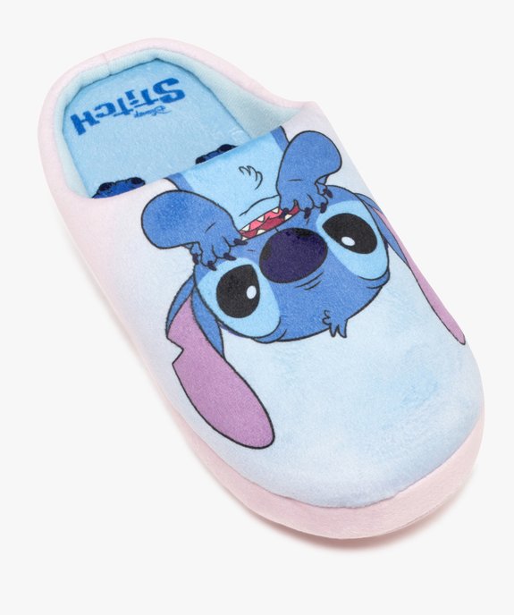 Chaussons mules en velours motif Stitch femme - Disney vue5 - LILO & STITCH - GEMO