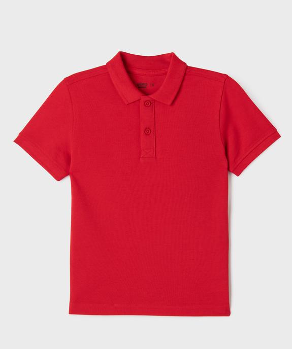 Polo à manches courtes uni garçon vue4 - GEMO (ENFANT) - GEMO