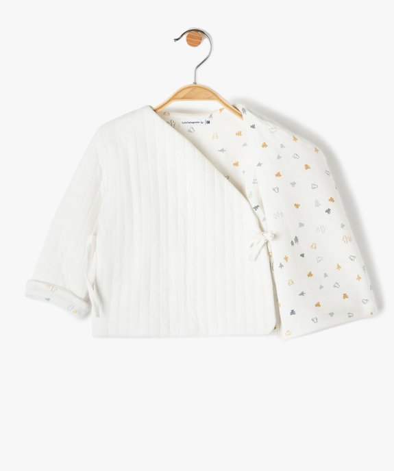 Gilet bébé matelassé fermeture cache-cœur doublure imprimée - LuluCastagnette vue2 - LULUCASTAGNETTE - GEMO