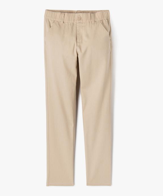 Pantalon chino coupe regular garçon vue1 - GEMO (JUNIOR) - GEMO