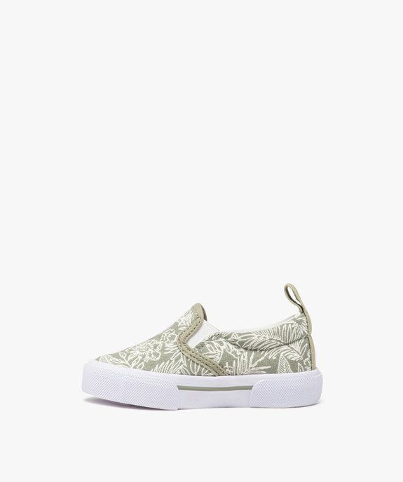 Tennis en toile sans lacets à imprimé tropical bébé garçon vue4 - CAMPS - GEMO