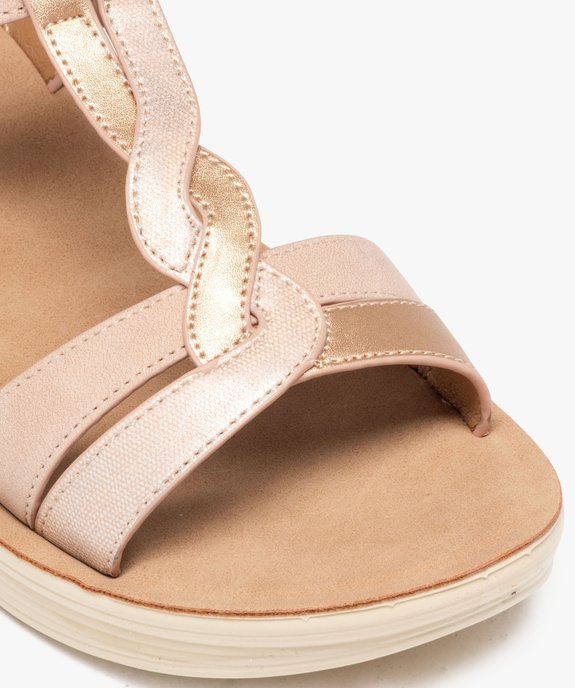 Sandales salomés à talon compensé femme vue6 - GEMO (CONFORT) - GEMO