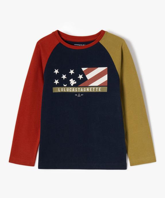 Tee-shirt color-block manches longues garçon vue2 - LULUCASTAGNETTE - GEMO
