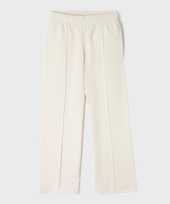 Pantalon de jogging coupe large taille élastique fille vue3 - GEMO 4G FILLE - GEMO