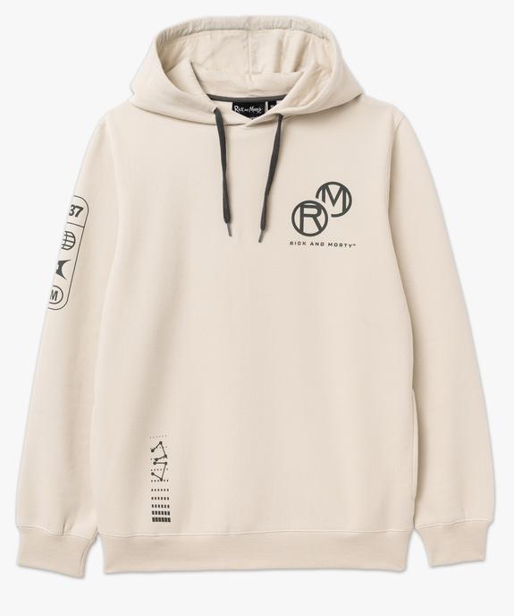 Sweat à capuche en molleton imprimé devant et dos homme - Rick & Morty vue5 - RICK ET MORTY - GEMO