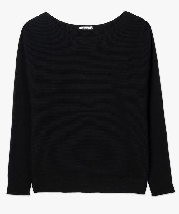 Pull femme en maille côtelée à manches chauve-souris vue4 - GEMO(FEMME PAP) - GEMO