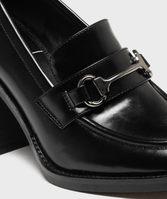 Mocassins à talon bloc avec bijou métallique sur le dessus femme - 5 Miles vue7 - 5 MILES - GEMO