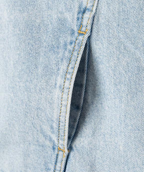 Veste en jean fille sans manches délavé vue3 - GEMO 4G FILLE - GEMO