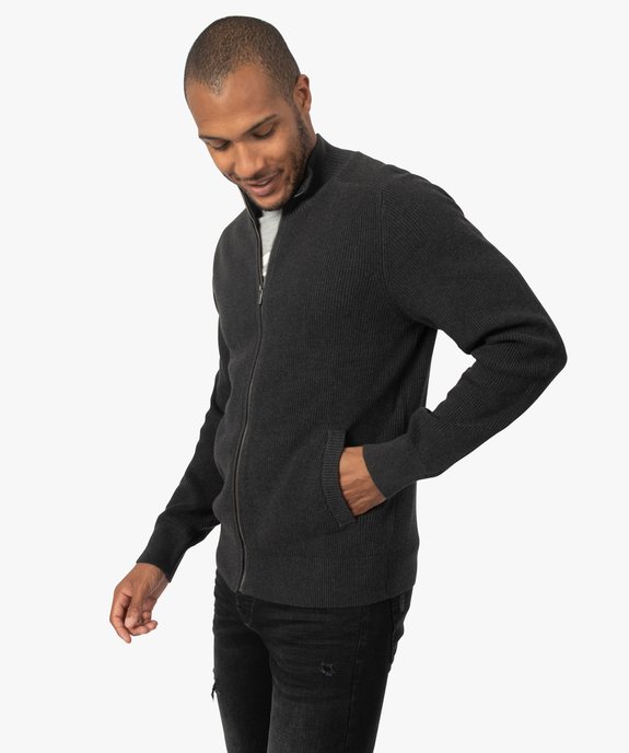 Gilet homme zippé à col montant vue1 - GEMO (HOMME) - GEMO
