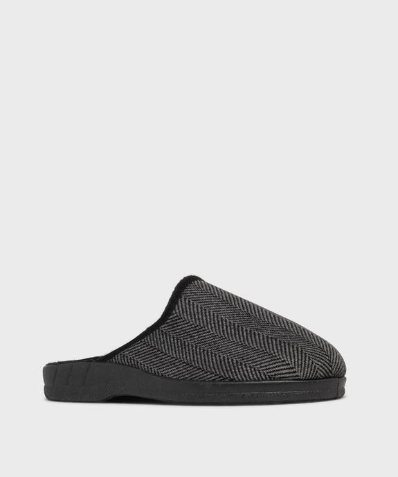 Chaussons mules confort à motifs chevrons homme vue2 - G'FLEX GEMO FOR GOOD - GEMO