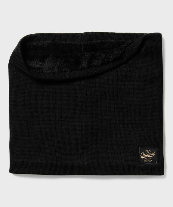 Tour de cou en maille avec doublure douillette homme vue1 - GEMO 4G HOMME - GEMO