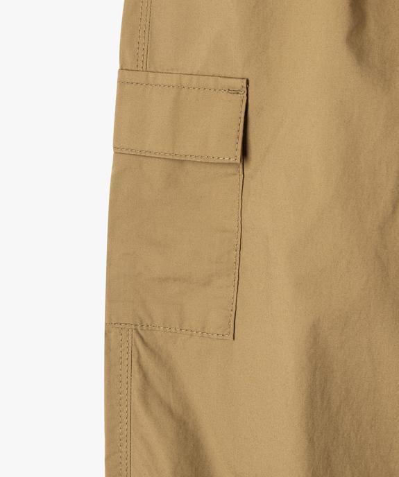 Pantalon cargo parachute en toile fine fille vue3 - GEMO 4G FILLE - GEMO