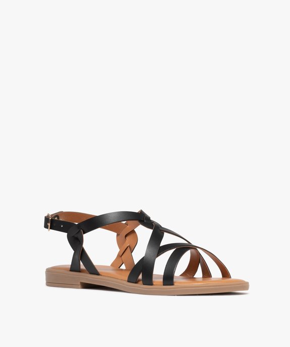 Sandales plates à brides entrecroisées femme - Valentina Baldano vue2 - VALENTINA BALDA - GEMO