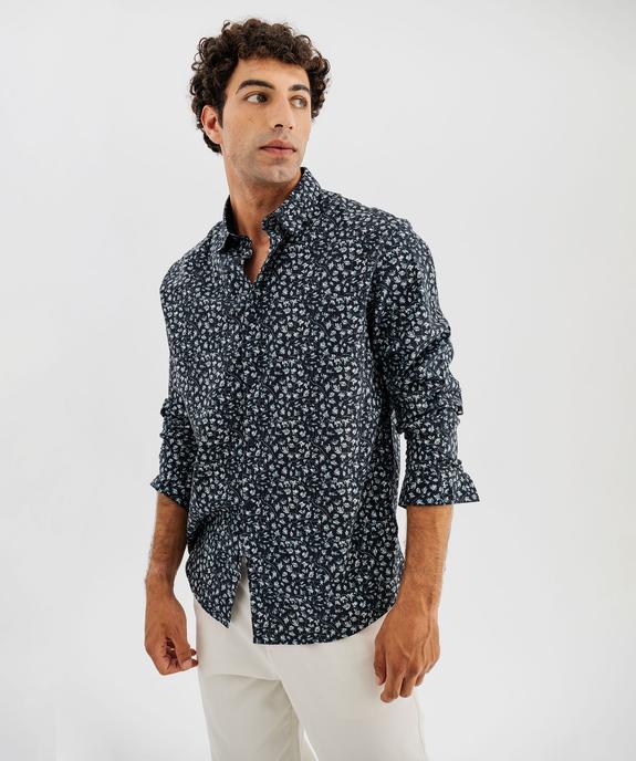 Chemise à motif feuillage homme vue1 - GEMO 4G HOMME - GEMO