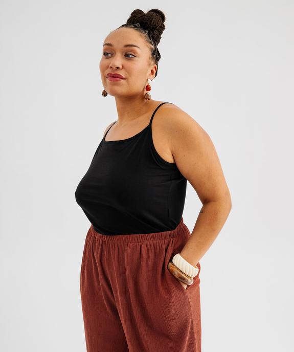 Débardeur à fines bretelles en coton stretch femme grande taille vue6 - GEMO 4G GT - GEMO