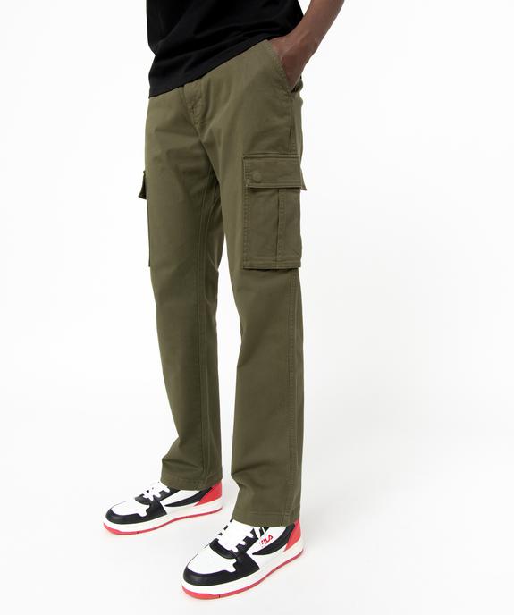 Pantalon cargo en coton stretch homme vue1 - GEMO 4G HOMME - GEMO