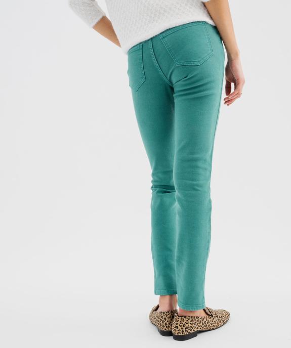 Jean slim coloré taille normale femme vue3 - GEMO 4G FEMME - GEMO