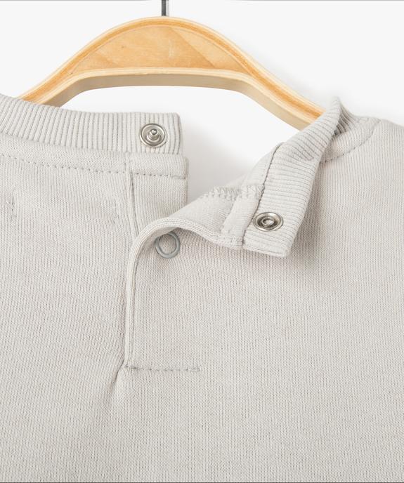 Sweat bébé garçon molletonné à motifs vue3 - GEMO(BEBE DEBT) - GEMO