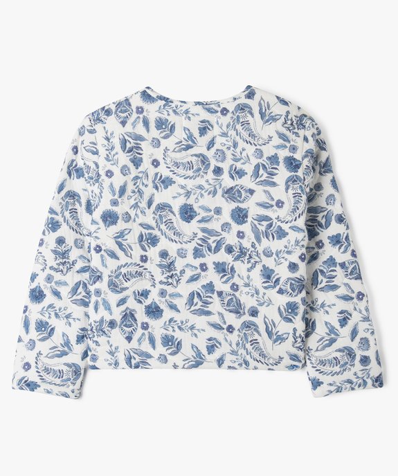 Veste zippée et matelassée coupe droite fille vue4 - GEMO (ENFANT) - GEMO