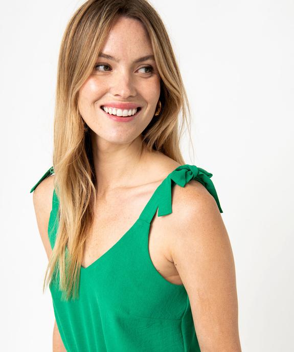 Robe trapèze courte à bretelles et plissée femme vue2 - GEMO(FEMME PAP) - GEMO
