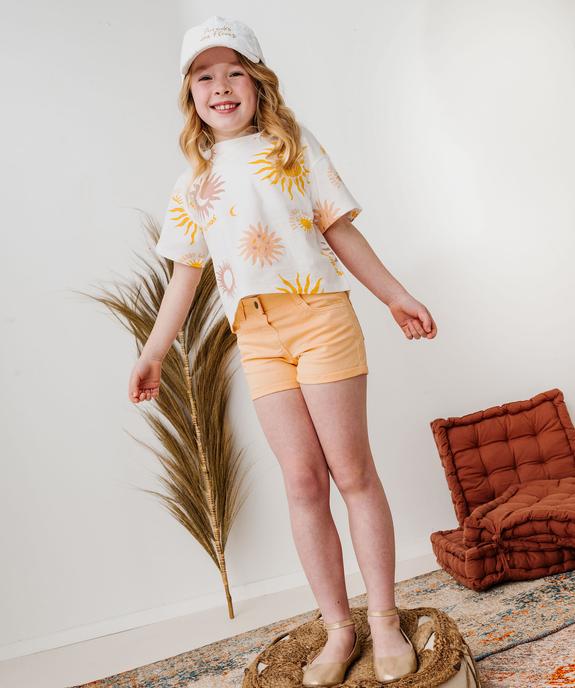 Tee-shirt oversize à larges motifs fille vue12 - GEMO 4G FILLE - GEMO