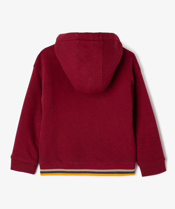 Sweat à capuche zippé doublure sherpa garçon - Camps United vue4 - CAMPS - GEMO