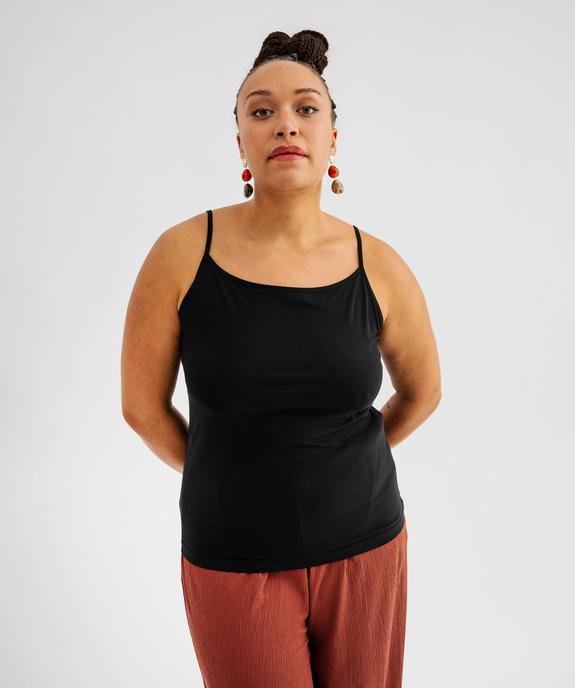 Débardeur à fines bretelles en coton stretch femme grande taille vue9 - GEMO 4G GT - GEMO