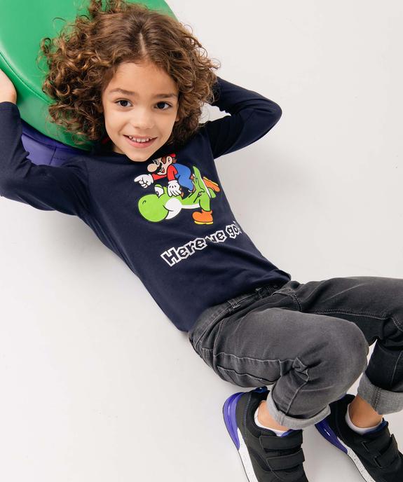 T-shirt manches longues imprimé garçon vue1 - MARIO - GEMO