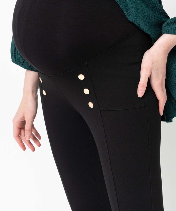 Pantalon de grossesse avec boutons fantaisie vue2 - GEMO (MATER) - GEMO