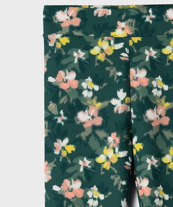 Legging long de sport en stretch à large ceinture élastique fille vue2 - GEMO 4G FILLE - GEMO