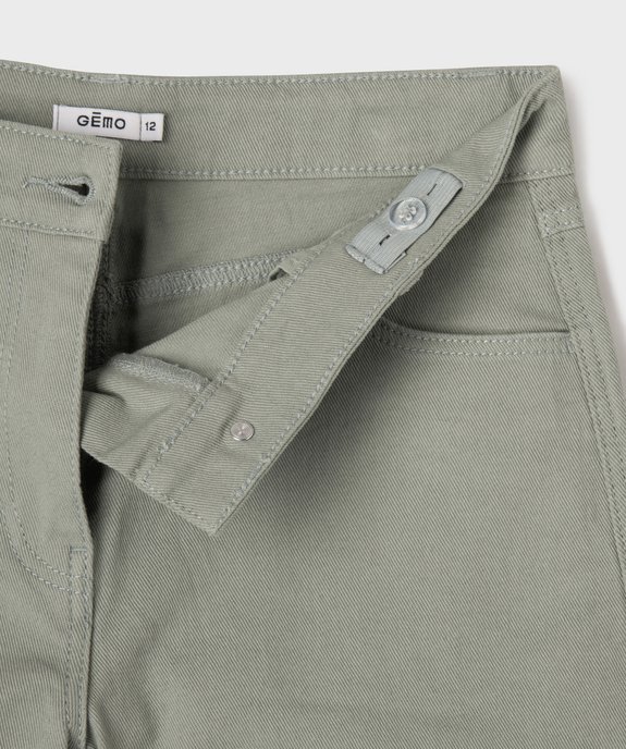 Short en denim avec revers cousus fille vue2 - GEMO (JUNIOR) - GEMO