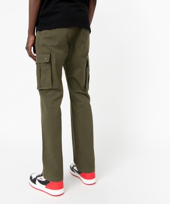 Pantalon cargo en coton stretch homme vue3 - GEMO 4G HOMME - GEMO