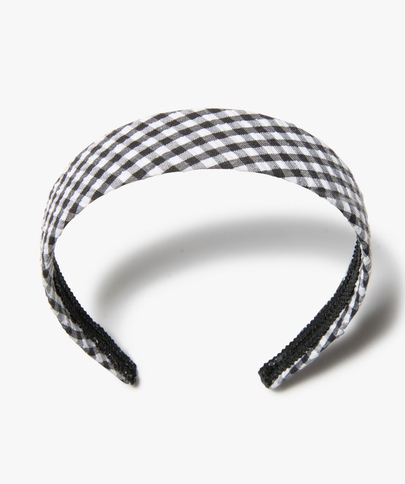 Serre-tête femme à motif vichy vue1 - GEMO (ACCESS) - GEMO